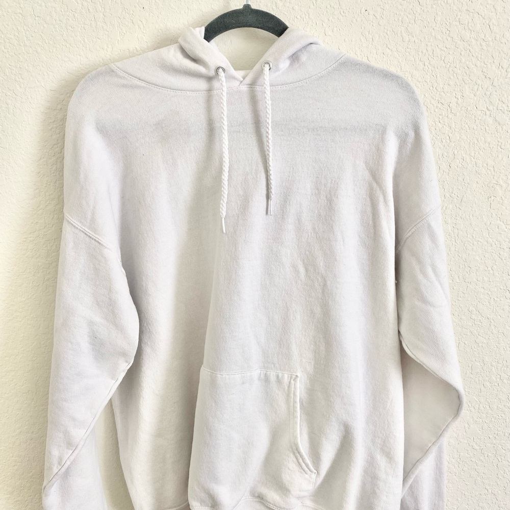 SIZE L WHITE OVERSIZED HOODIE^^